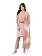 Stylum Women's Tropical Printed Silk Blend Straight Kurta Pant With Dupatta Set