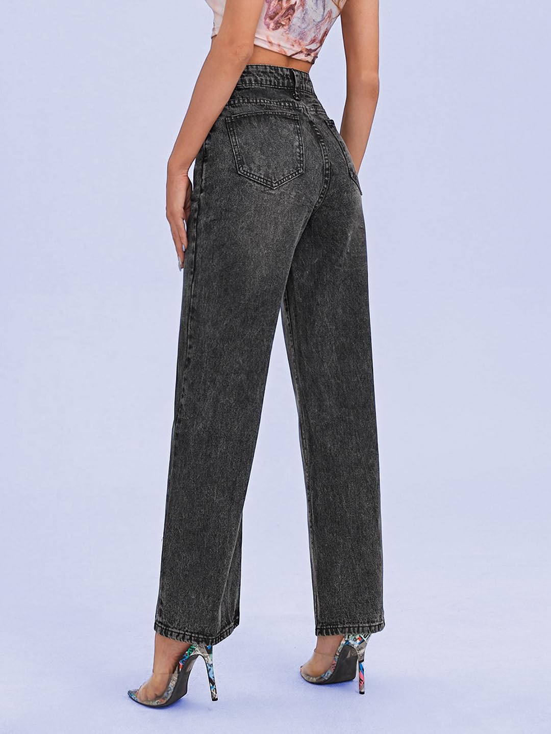 Kotty WomenS Solid High Rise Stylish Looking Comfortable Stretchable Jeans(Grey,30)