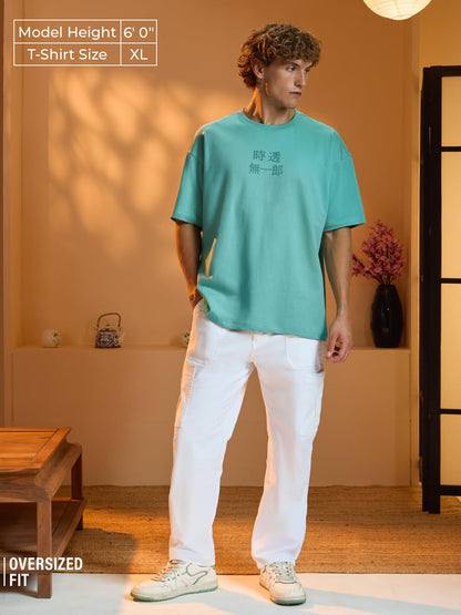 The Souled Store Demon Slayer: Muichiro Men and Boys Short Sleeves Round Neck Green Graphic Printed Cotton Lightweight Comfortab