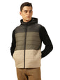 Dennis Lingo Men Regular Fit Ployseter Colorblock Sleeveless Hooded Padded Jackets