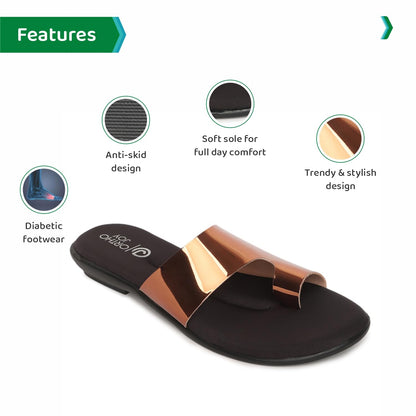 Ortho Joy Fancy Doctor Slippers | Soft Stylish Chappal For Women | Comfortable Flat Sandals For Women Stylish
