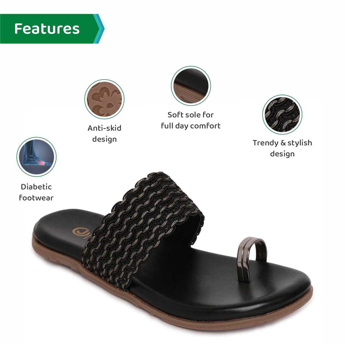 Ortho Joy Fancy Doctor Slippers | Soft Chappal For Women | Casual Flat Sandals