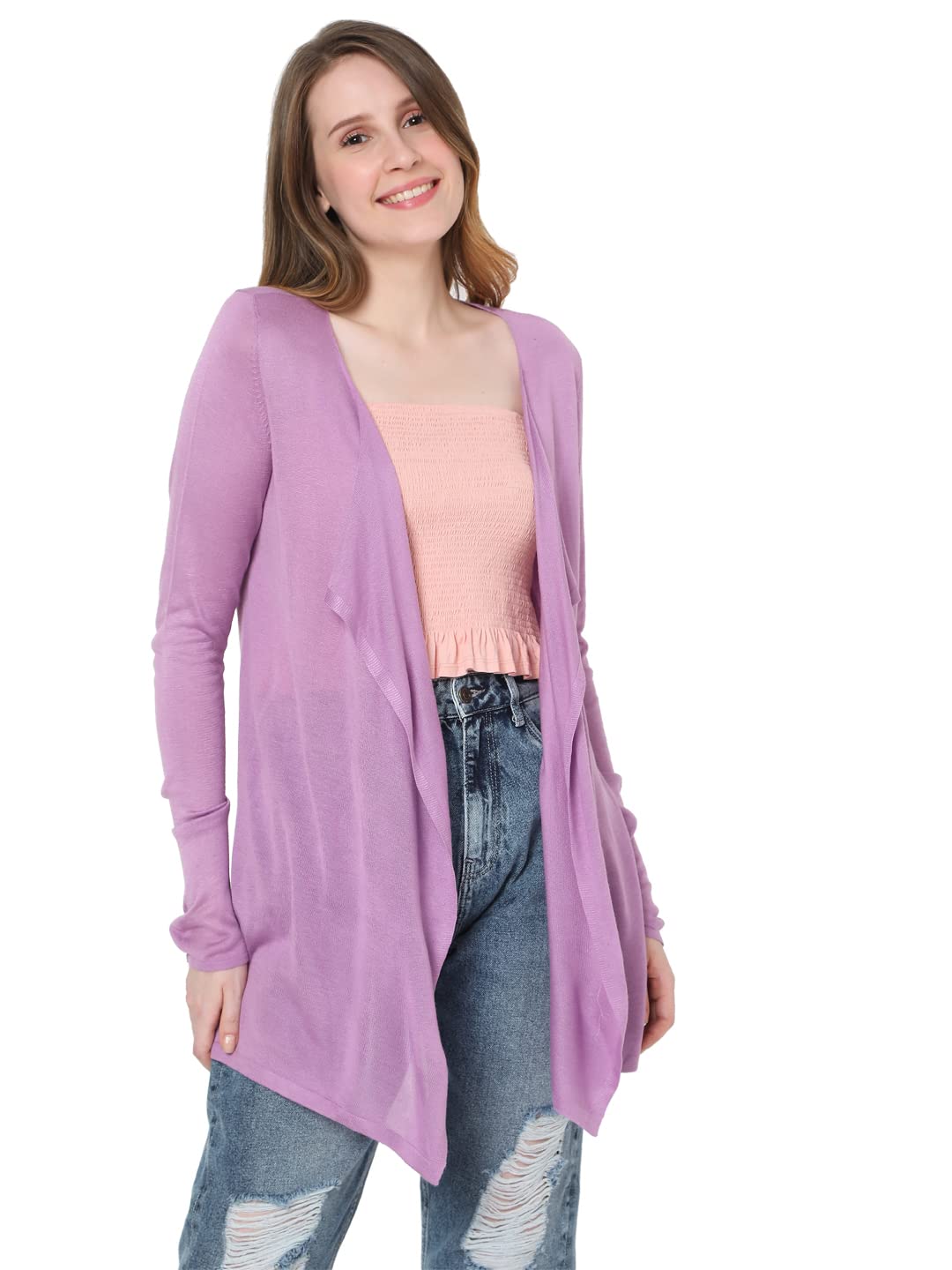Vero Moda WomenS Casual Viscose Shrug Sweater (10261145- Limeade_L) Green
