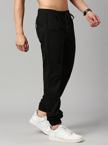 Thomas Scott Mens Solid Regular Fit Trouser Black
