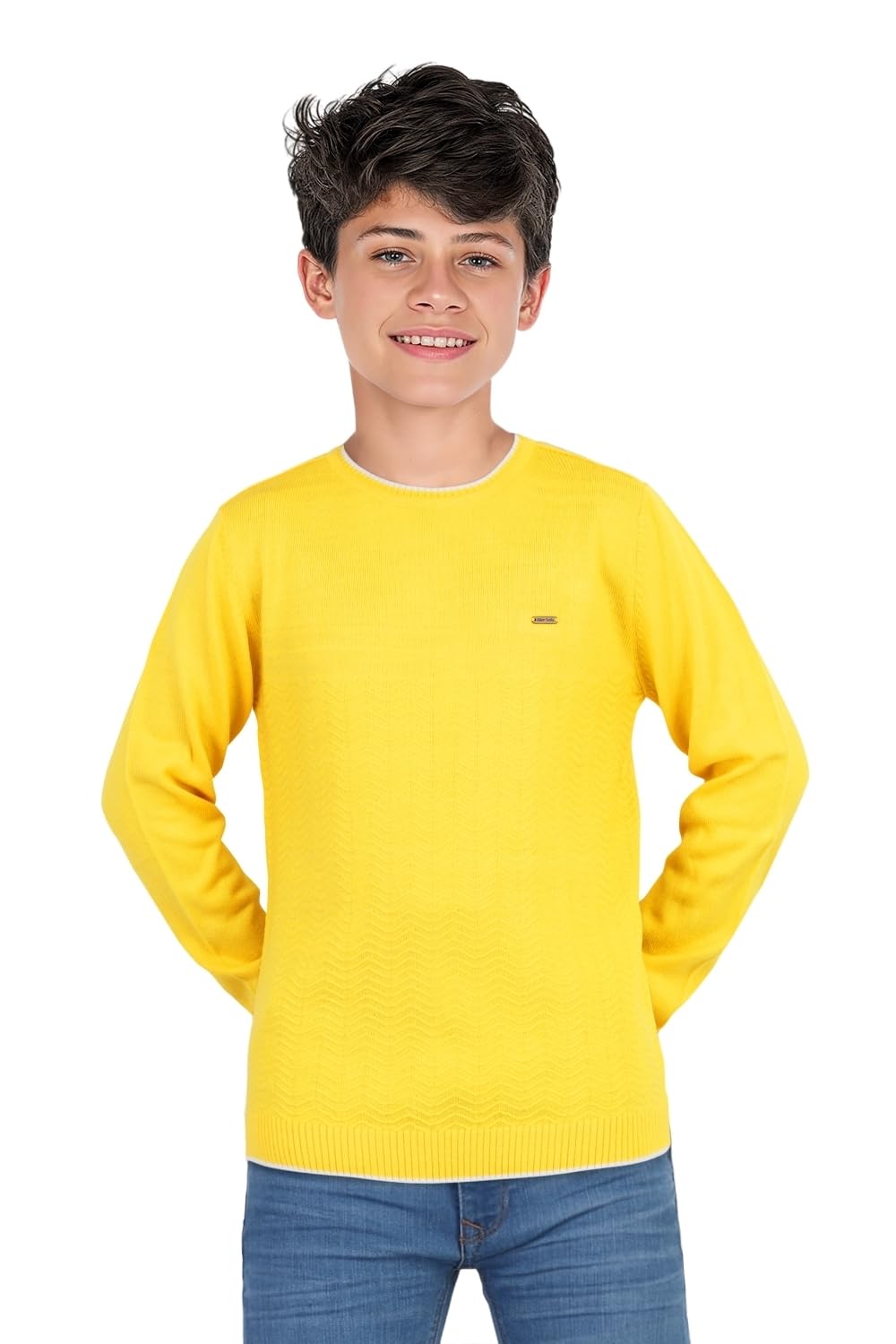 Allen Solly Boys Regular Fit Solid Casual Cotton Pullover