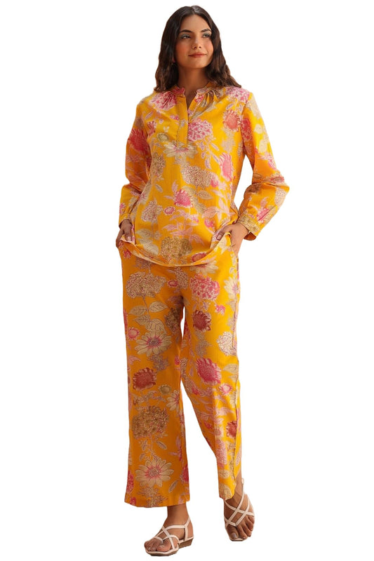 GoSriKi Cotton Blend Women Co-Ord Set