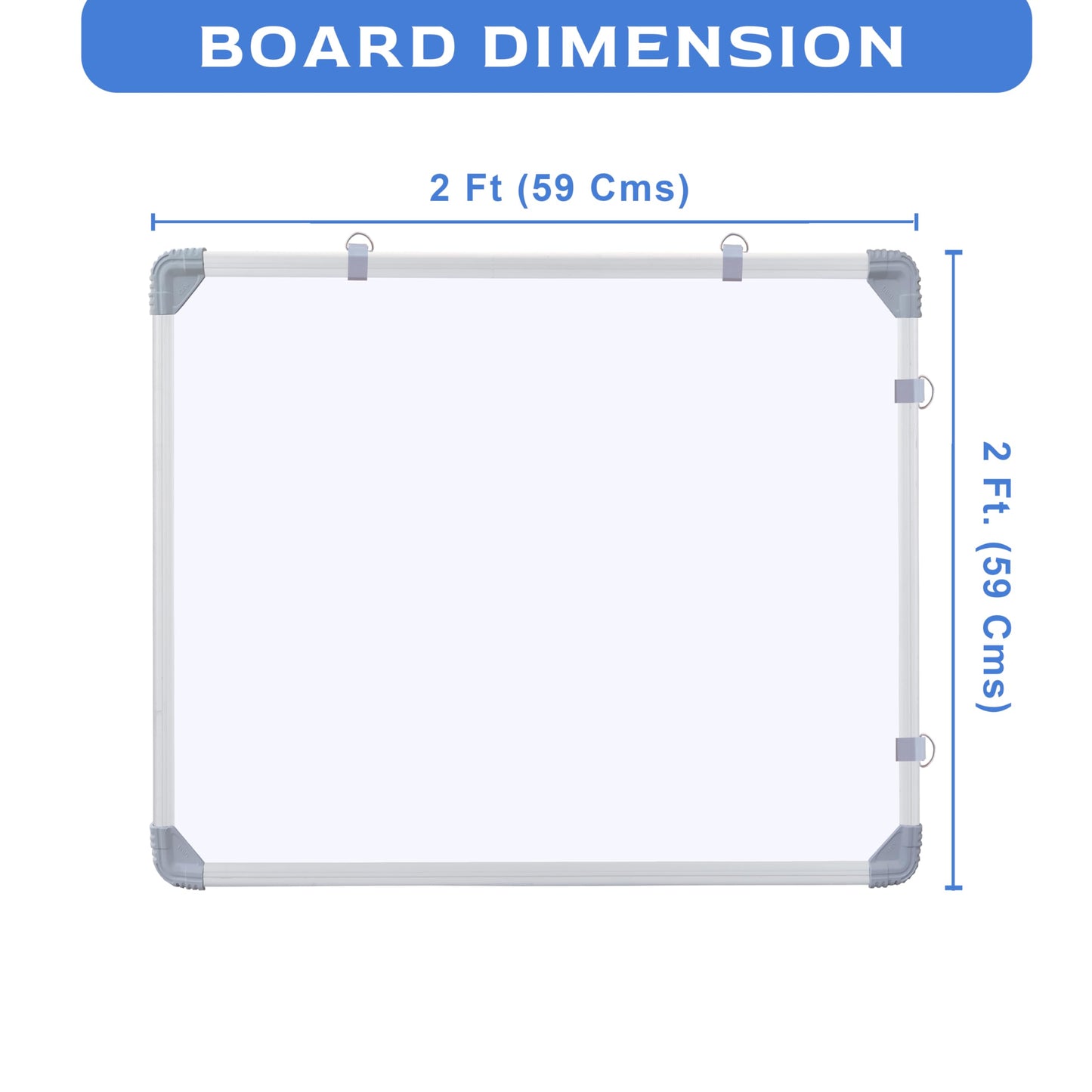 Eduway 2X2 Feet Kunj Non-Magnetic Double-Sided White Board And Chalkboard Combo With 1 Marker And 1 Duster | Ideal Use For Home,