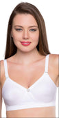 Trylo WomenS Cotton T-Shirt Bra WomenS Non-Wired Bra (Krutika-102_White_36D)