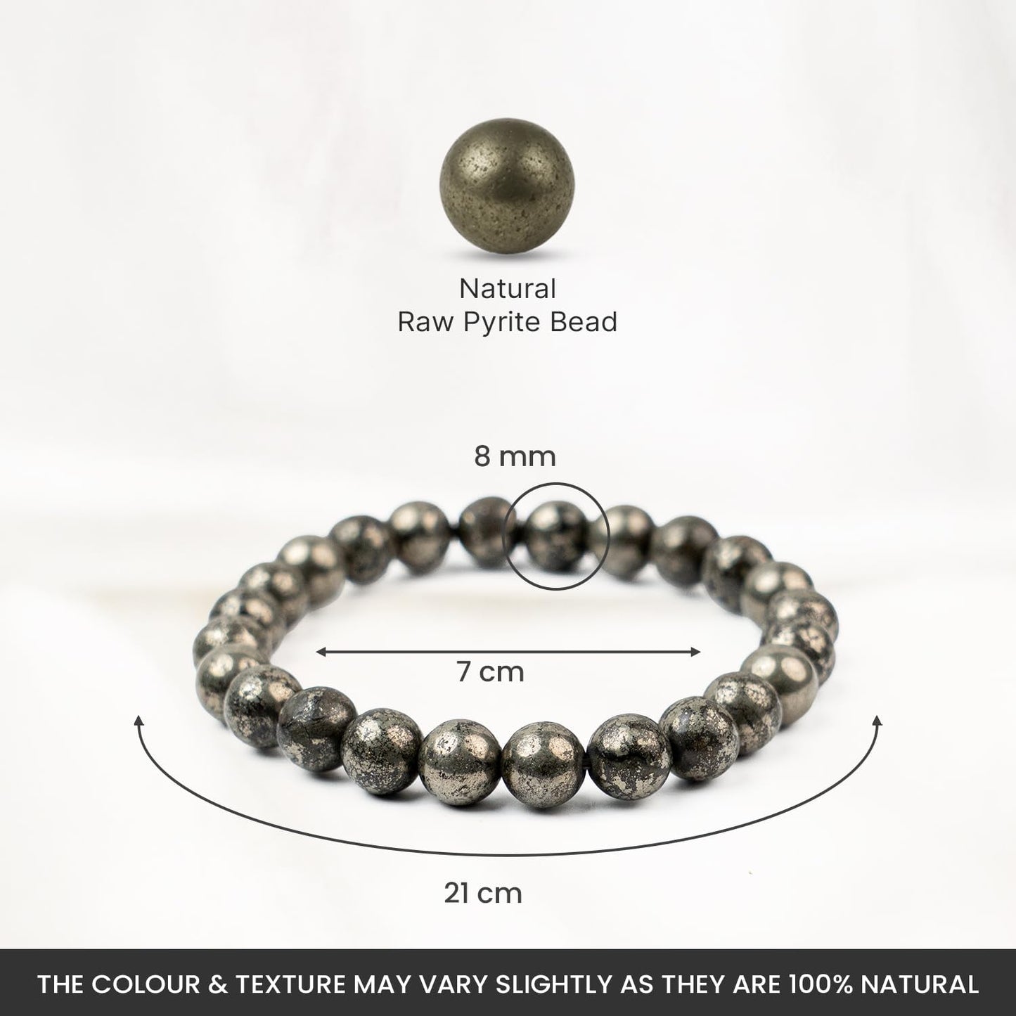 Astrotalk Raw Pyrite Bracelet | Certificate of Authenticity | Attracts Money and Boost Confidence | Astrology Bracelet for Men and Women | Beautifully Crafted with Healing Crystals