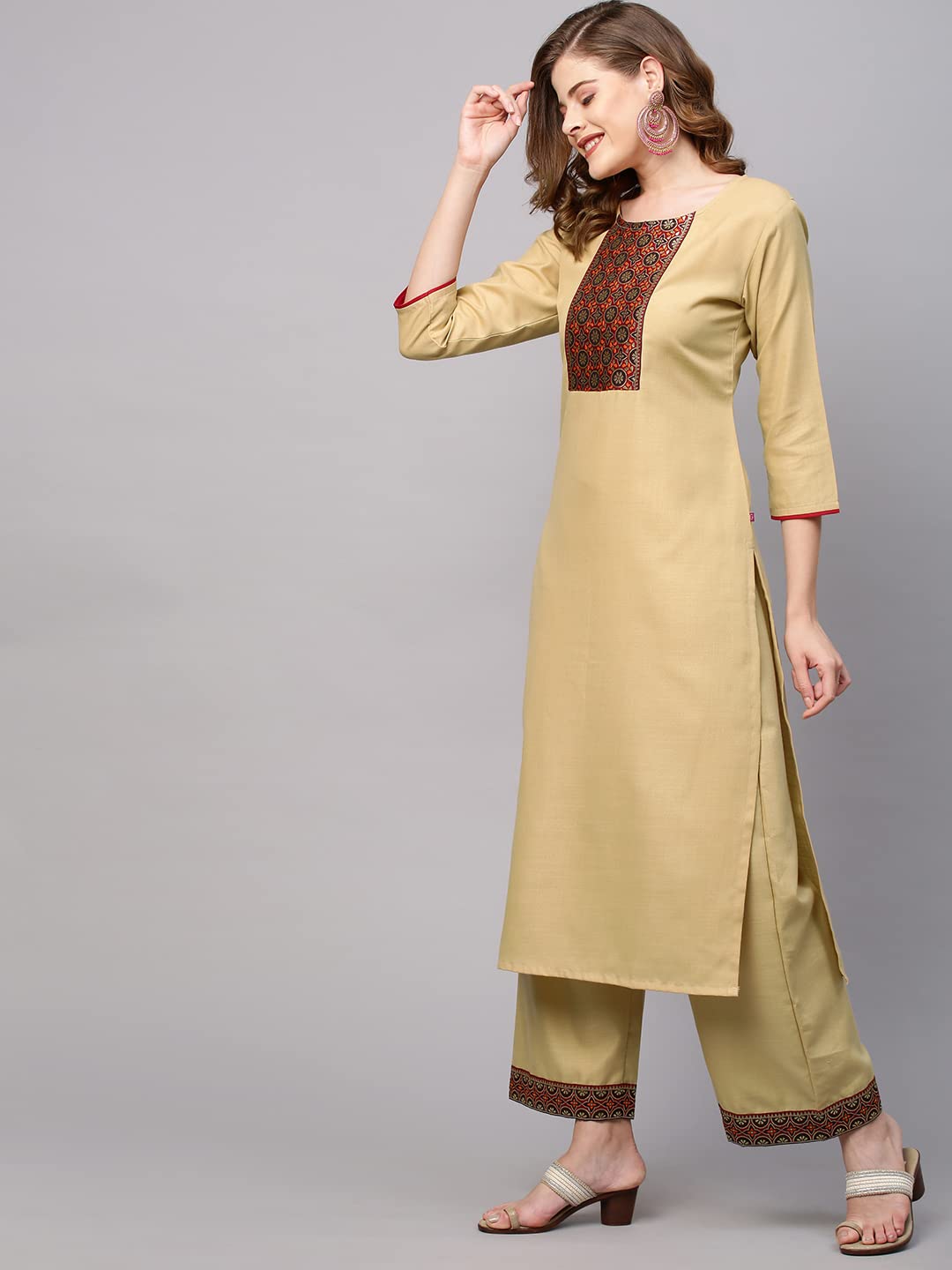 ANNI DESIGNER Womens Cotton Blend Regular Kurta