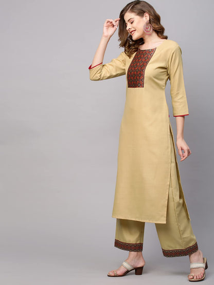 ANNI DESIGNER Womens Cotton Blend Regular Kurta