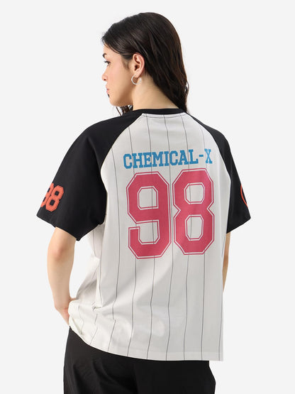 The Souled Store Official Powerpuff Girls: Fighter Club Women and Girls Short Sleeve Round Neck Multicolor Graphic Printed Cotto