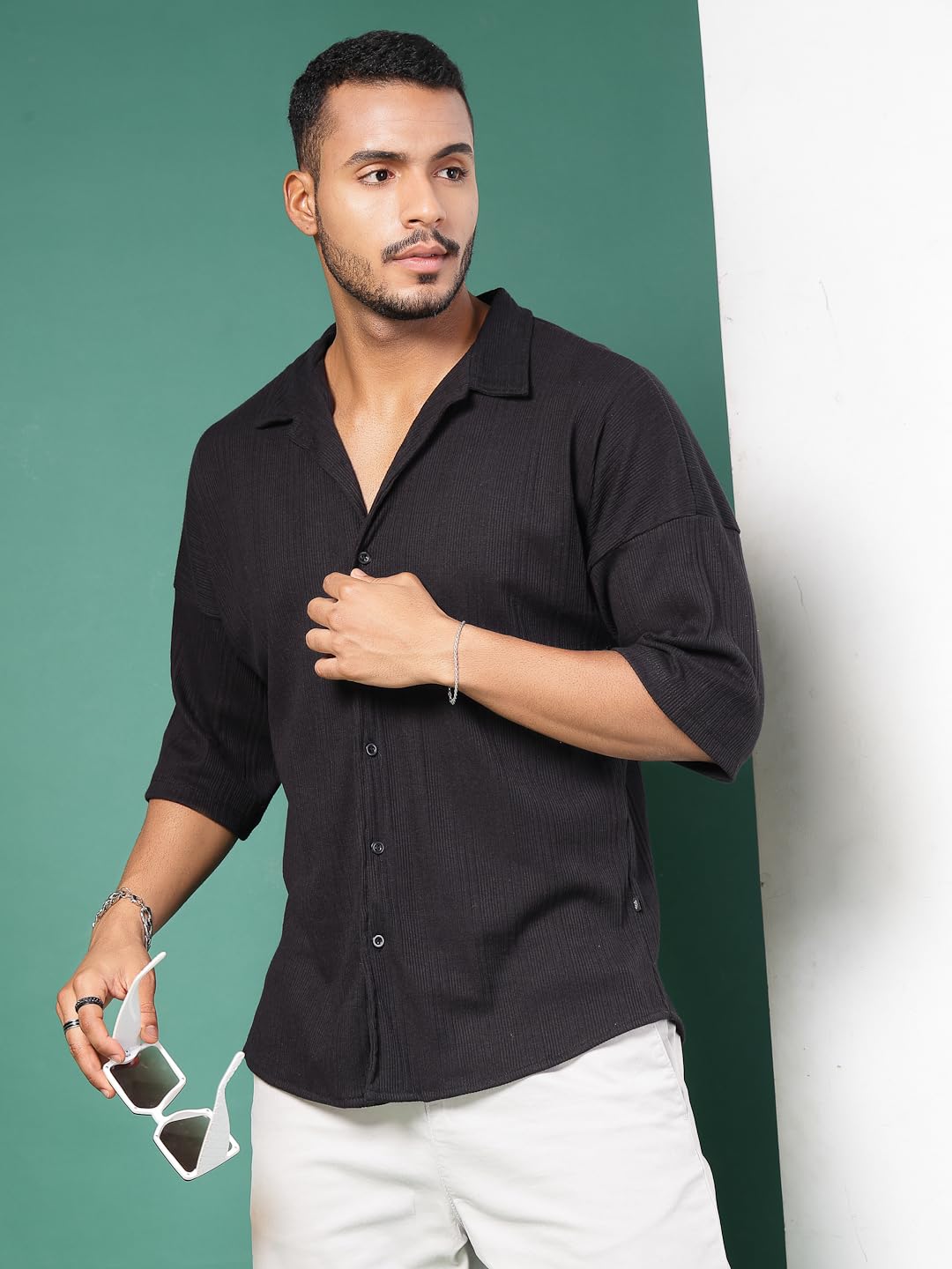 Rigo Cotton Oversized Shirts for Men | Half Sleeves Hawaiian Shirts for Men | Summer Oversized Shirts Shirt for Men | Oversized