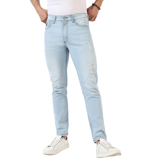 Campus Sutra Mens Classic Jeans (SSS23JN_CSMSSJEAN1025_Light Blue