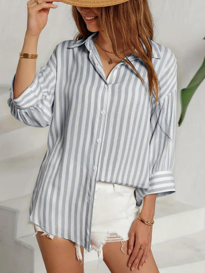 Indoprimo Striped Western Shirt For Women | Oversized Stylish Shirt Tops For Women