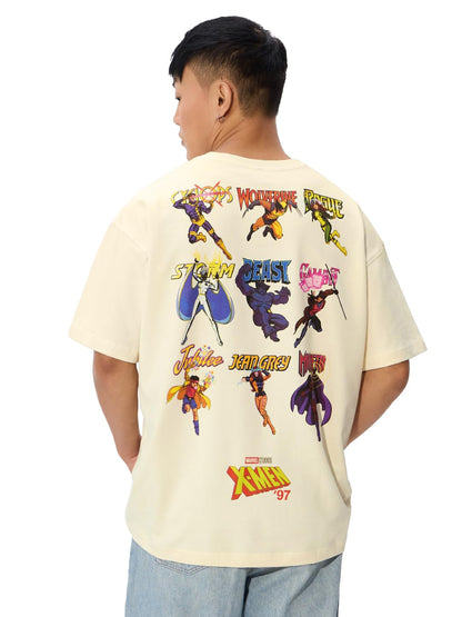The Souled Store Official X-Men Originals: The Team Oversized T-Shirt for Men Boys Cotton Casual Half Sleeves Baggy Loose Fit Dr