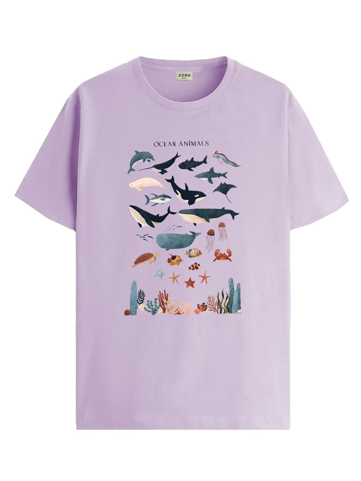 ADRO T Shirts for Boys & Girls || Ocean Sharks Printed T-Shirt || Ages 3-14 || 100% Cotton Round Neck Tshirt for Boys & Girls||K