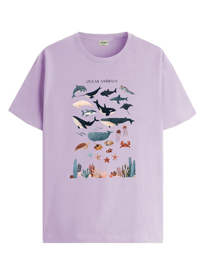 ADRO T Shirts for Boys & Girls || Ocean Sharks Printed T-Shirt || Ages 3-14 || 100% Cotton Round Neck Tshirt for Boys & Girls||K