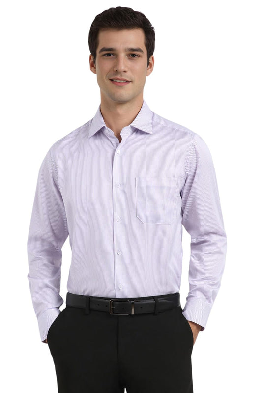 Allen Solly Men Regular Fit Striped Formal Full Sleeve Shirt
