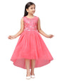 Aarika Girl's Net Fit and Flare Knee-Length Dress (G-3006_Gajri_26)