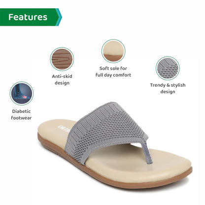 Ortho Joy Fancy Doctor Slippers | Comfortable Flat Sandals For Women Stylish