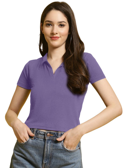 Tee Projekt Solid Stylish Casual Slim Fit Top & Tunic for Women & Girls ll College Top & T-Shirt for Women
