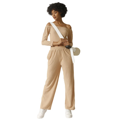 Campus Sutra Women Stylish 2 Piece Casual Co-Ord Set Brown