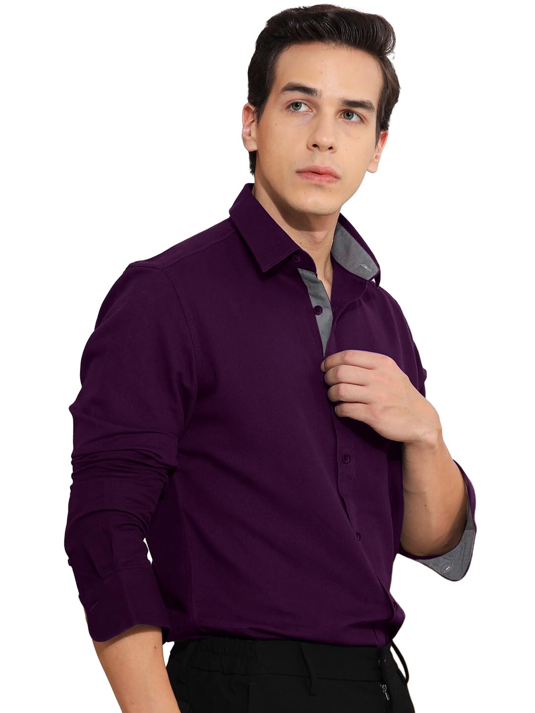 Pinkmint Men Shirt l Cotton Mens Shirt l Long Sleeve Shirt l Formal l Casual Regular Fit Shirt
