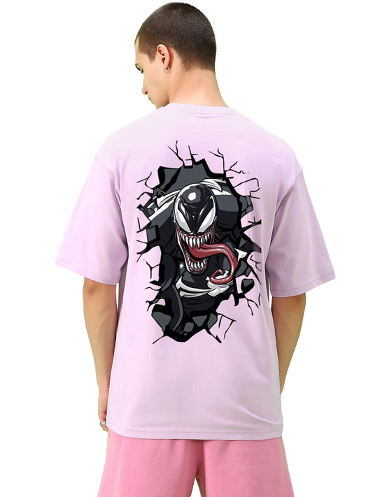 Bewakoof MenS Venom Hyper Graphic Print Cotton T-Shirt- Oversized Fit, Round Neck, Half Sleeves 580090_Black_M