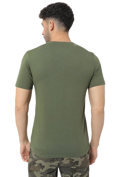 ADRO Men's V Neck Combo Plain Cotton T-Shirts_VCM2-PLN-BL-OL