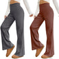 Pinkmint Combo Trouser For Women L Stylish Poly Lycra Trouser L Combo High Waisted Fancy Pant L Summer Wear (Pack Of 2) Grey-Bro