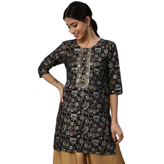 anubhutee Women Viscose Regular Ethnic Motifs Printed Kurti