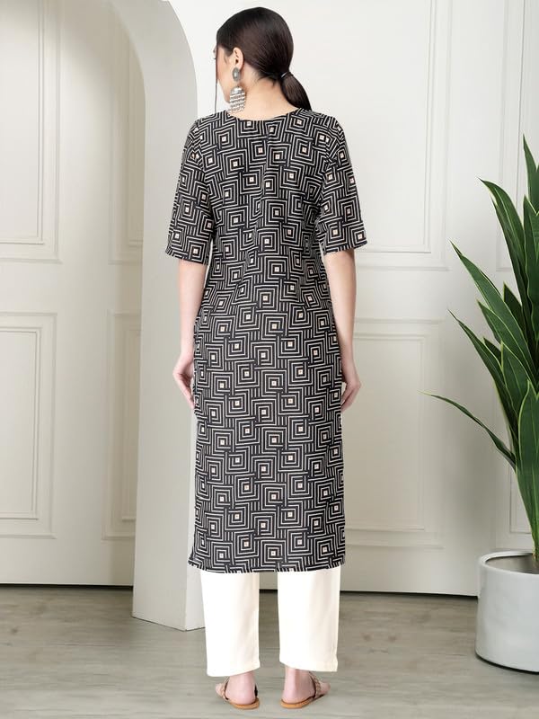 Pinkmint WomenS Crepe Printed Kurta Pant Straight Kurta Set For Women(Pack Of 3)