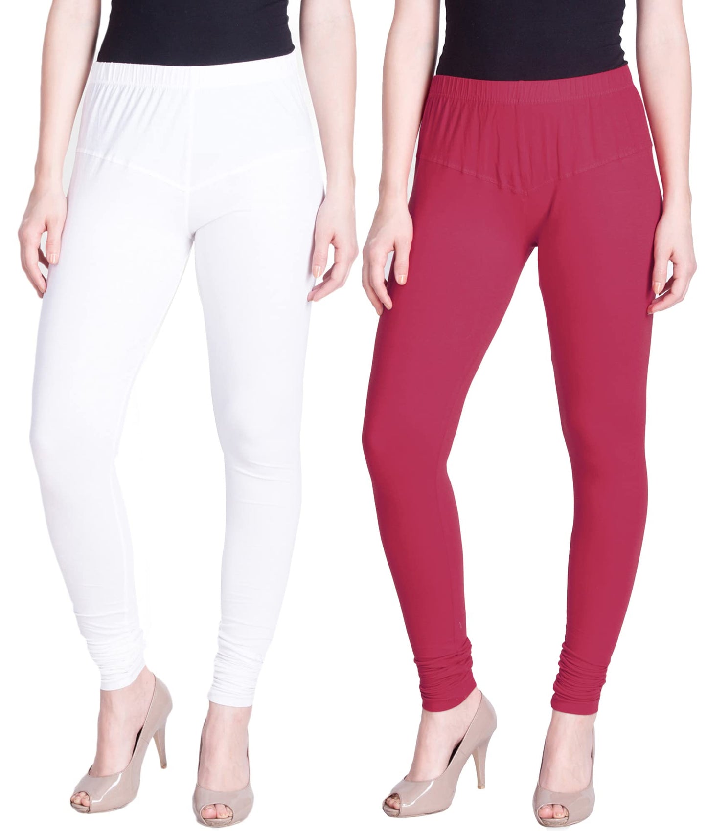 Lyra Cotton Premium Churidar Leggings For Women (Pack Of 2)