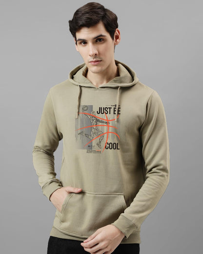 ADRO Men's Cotton Blend Neck Hooded Sweatshirt (H24-BCL)