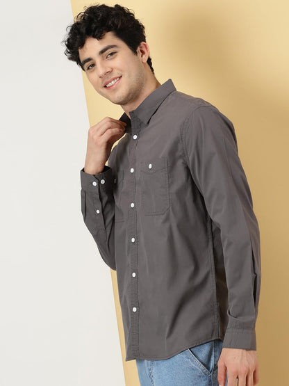 Thomas Scott Mens Regular Fit Shirt (TS1229_Grey