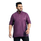 Bigbanana Plus Size Men'S Regular Fit Solid Short Kurta (Pollan-Purple,Purple,7Xl)