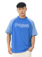 The Souled Store Originals : Racer Blue Mens and Boys Oversize Fit Half Sleeves Cotton T-Shirt