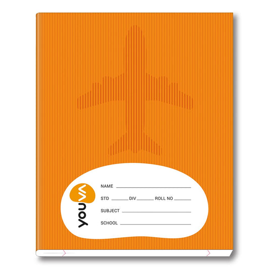 Navneet Youva | Full Bound with Hard cover | Brown Note Book for school students | Regular Size 15.5 cm x 18.8 cm | Double Line