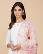 Fabindia Soft Pink Cotton Silk Celebration Abstract Women Dupatta (1 Dupatta) - Free Size