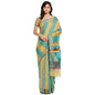 Fabindia Women Cotton Silk Maheshwari Sari Green_Freesize
