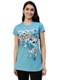 Lyra Pure Cotton Round Neck Long Printed T-Shirt For Women