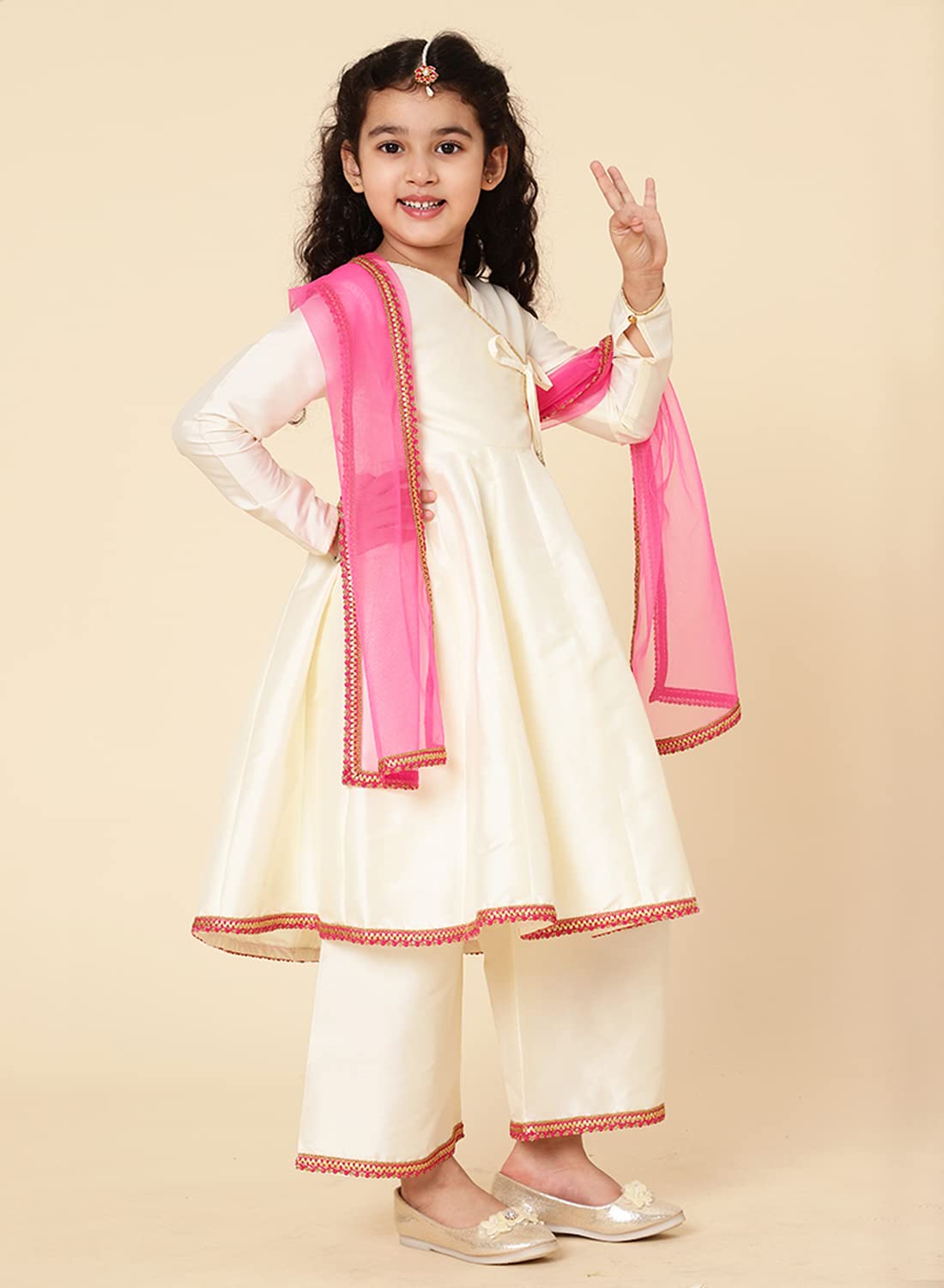 A.T.U.N. (All Things Uber Nice) A.T.U.N. Girls Anarkali Palazzo Set
