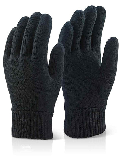 Weavers Villa Set of Snow Proof Inside Fur Acro Wool Unisex Beanie Cap Knit Hat Thick Fleece Lined Winter Cap and Gloves for Men