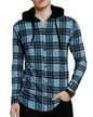 Noble Monk MenS Checkered Long Sleeve Shirts |Button Down Shirts With Hoodie