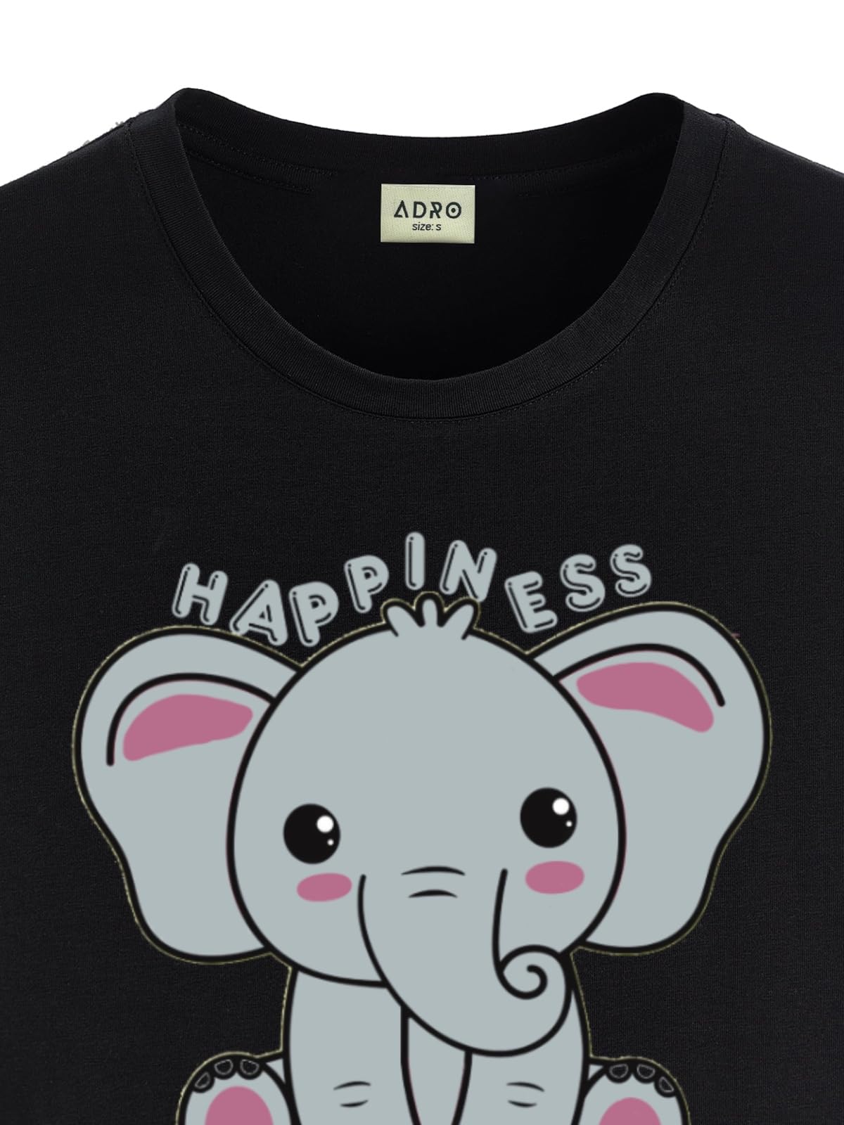 ADRO T Shirts for Boys & Girls | Elephant Printed T-Shirt | Ages 3-14 | 100% Cotton Round Neck Tshirt for Boys |KRN-L2-FINDS-BL-