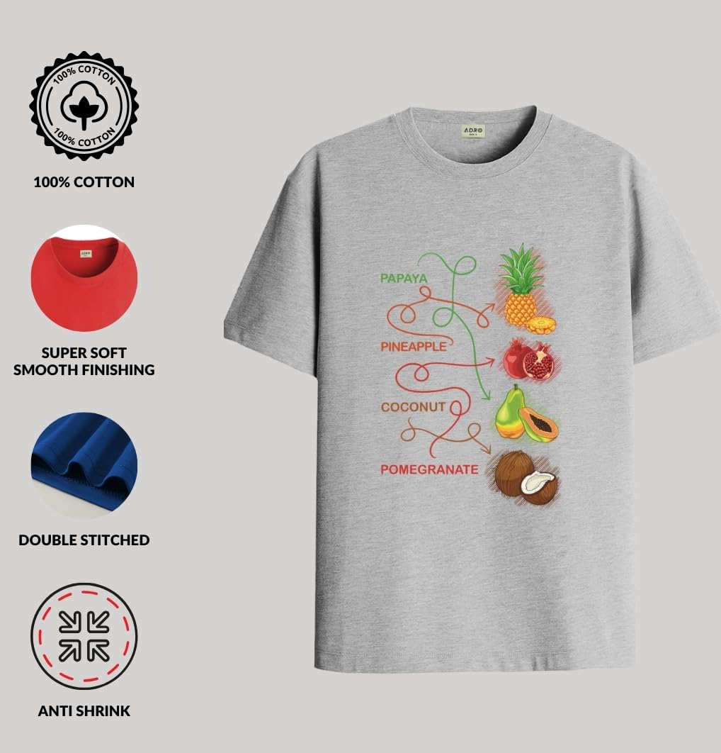 ADRO T Shirts for Boys & Girls || Creative Puzzle Printed T-Shirt || Ages 3-14 || 100% Cotton Round Neck Tshirt for Boys & Girls