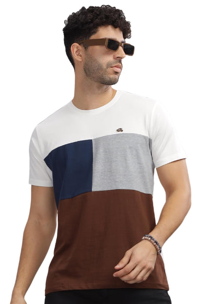 ADRO Tshirt for MenMulti Color T-Shirt for MenCotton T-ShirtMens TshirtRN8-24-WHNBBR