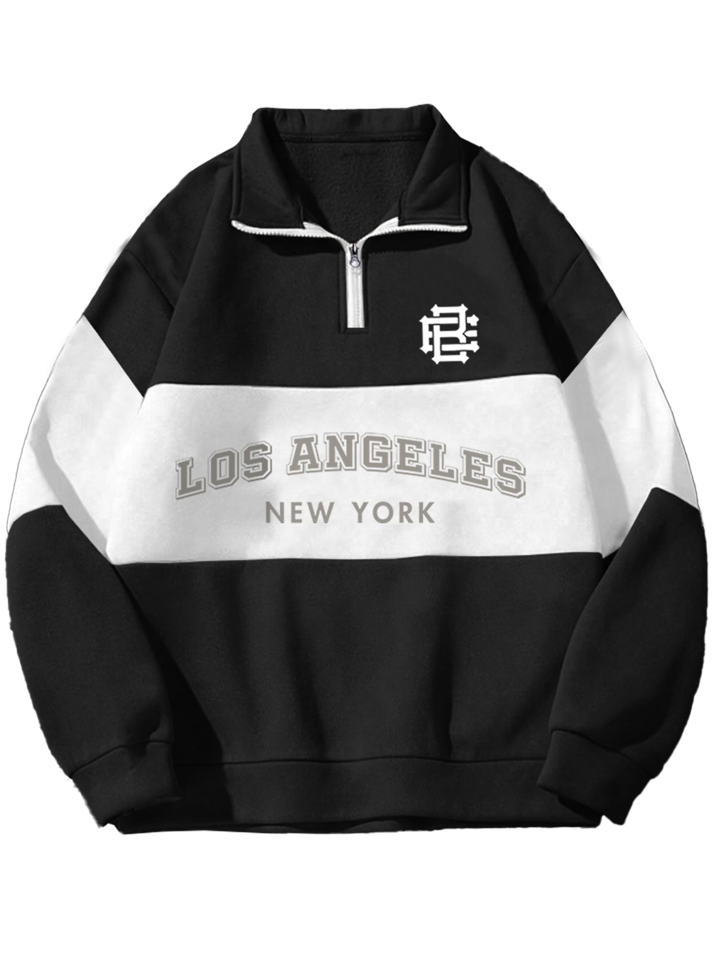 Noble Monk MenS Baggy Fit Sweatshirt | Drop Shoulder Oversized Sweatshirt | Long Sleeve Zip With Collared Sweatshirts For MenS