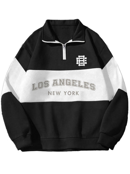 Noble Monk MenS Baggy Fit Sweatshirt | Drop Shoulder Oversized Sweatshirt | Long Sleeve Zip With Collared Sweatshirts For MenS